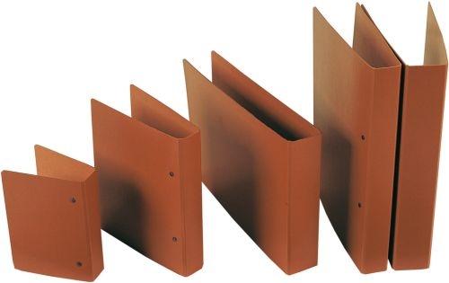 KARMAN CARPETA FOLIO 4 ANILLAS 25 mm  CUERO NATURAL  3583