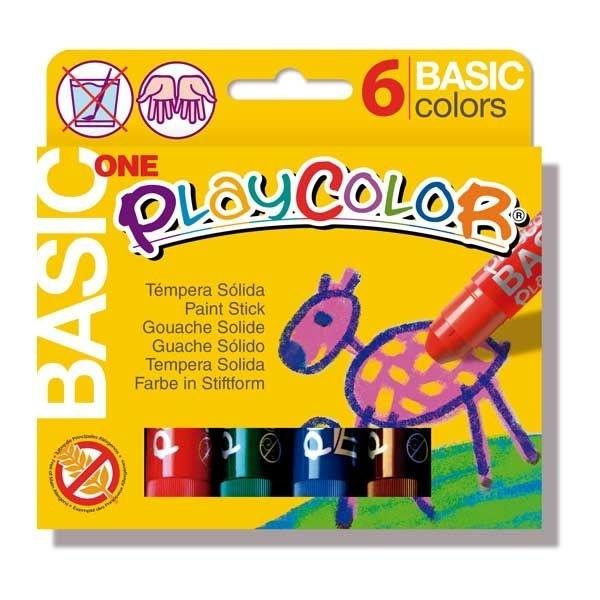 PLAYCOLOR TEMPERA SOLIDA C/ 6 ONE BASIC COLORES SURTIDOS