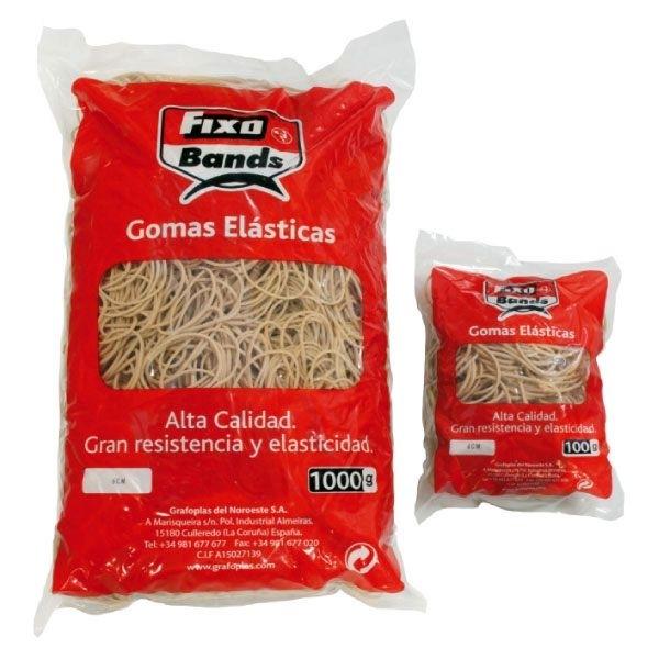 FIXO GOMA ELASTICA BOLSA 100 GR. 4CM.X1,5MM