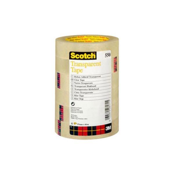 3M CINTA  ADH. SCOTCH 550 12X66 TRANSPARENTE