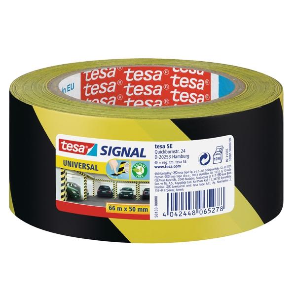 TESA CINTA DE SEÑALIZACION 50MMX66M. PP ADH. AMARILLA/NEGRA