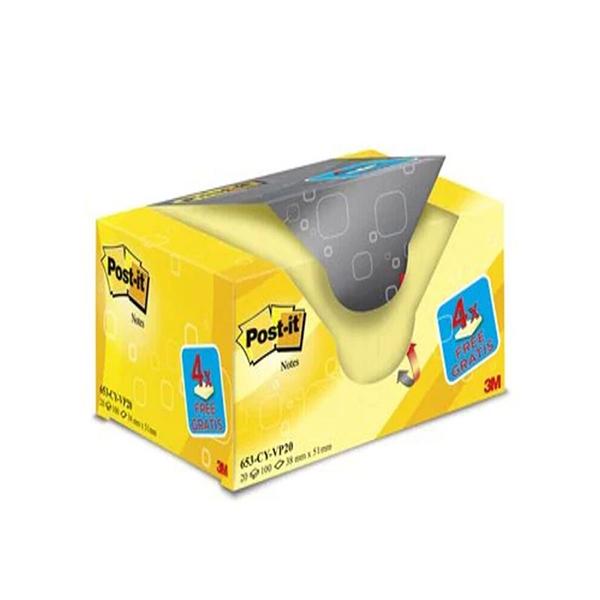 3M POST-IT 38X51 MM. PACK 16+4 GRATIS