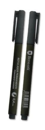 BISMARK ROTULADOR PERMANENTE S NEGRO 0,4 MM.