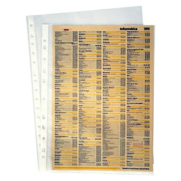 GRAFOPLAS FUNDA DIN A-4 PP ECONOMICA 11 T.TRANSP. C/100