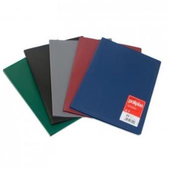 CARPETA  40 FUNDAS A/4 "ECONÓMICA" TAPAS FLEXIBLES NEGRO