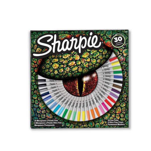 SHARPIE ROTULADORES PERMANENTES 24 PUNTA FINA + 6 ULTRA FINA C/30