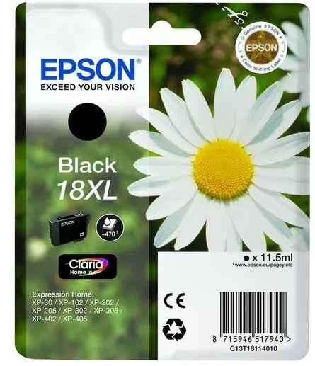 EPSON CARTUCHO C13T18114010 NEGRO ALTA CAPACIDAD 18XL
