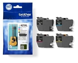BROTHER CARTUCHO LC421XLVAL NEGRO + 3 COLORES ALTA CAPACIDAD