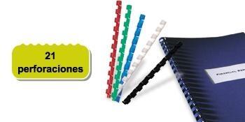 CANUTILLO PLASTICO NEGRO 22mm/Hasta 195 hojas C/50