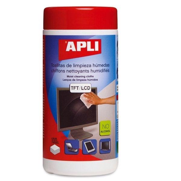 APLI TOALLITAS LIMPIA PANTALLAS TFT/LCD B/100