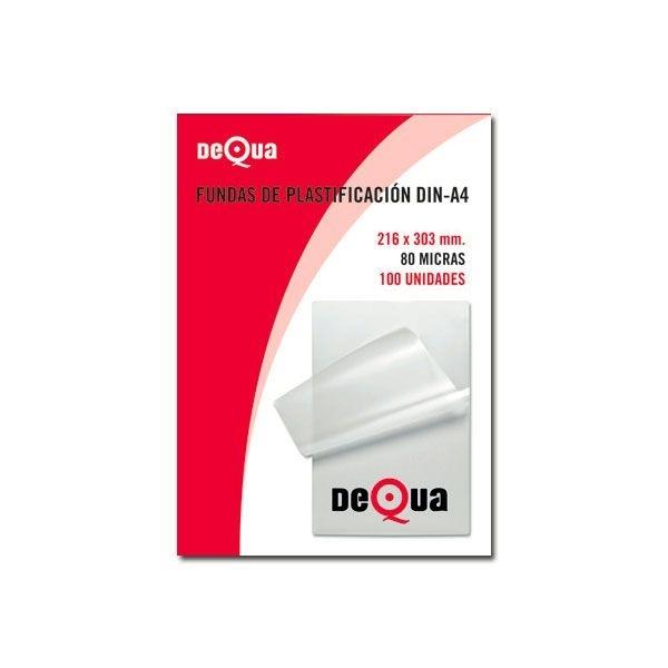 DEQUA CARPETA PLASTIFICACION A-4  80 MIC. C/100