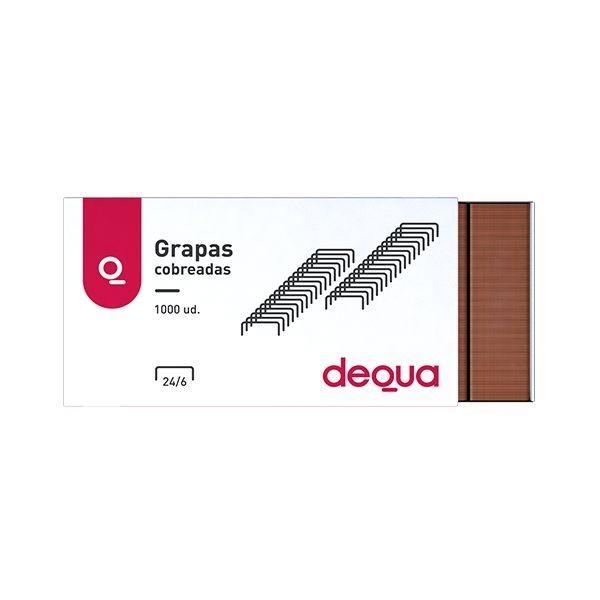 DEQUA GRAPAS 24/6 COBREADAS C/1000 UNID.