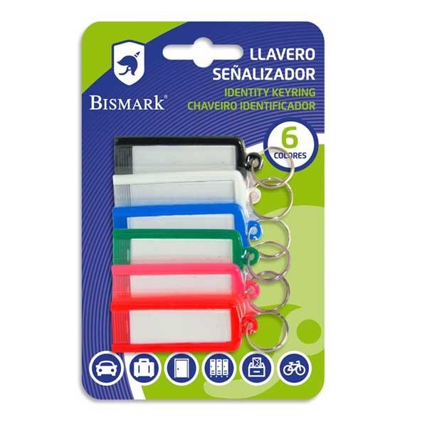 LLAVEROS 7 CM COLORES SURTIDOS BLISTER 6