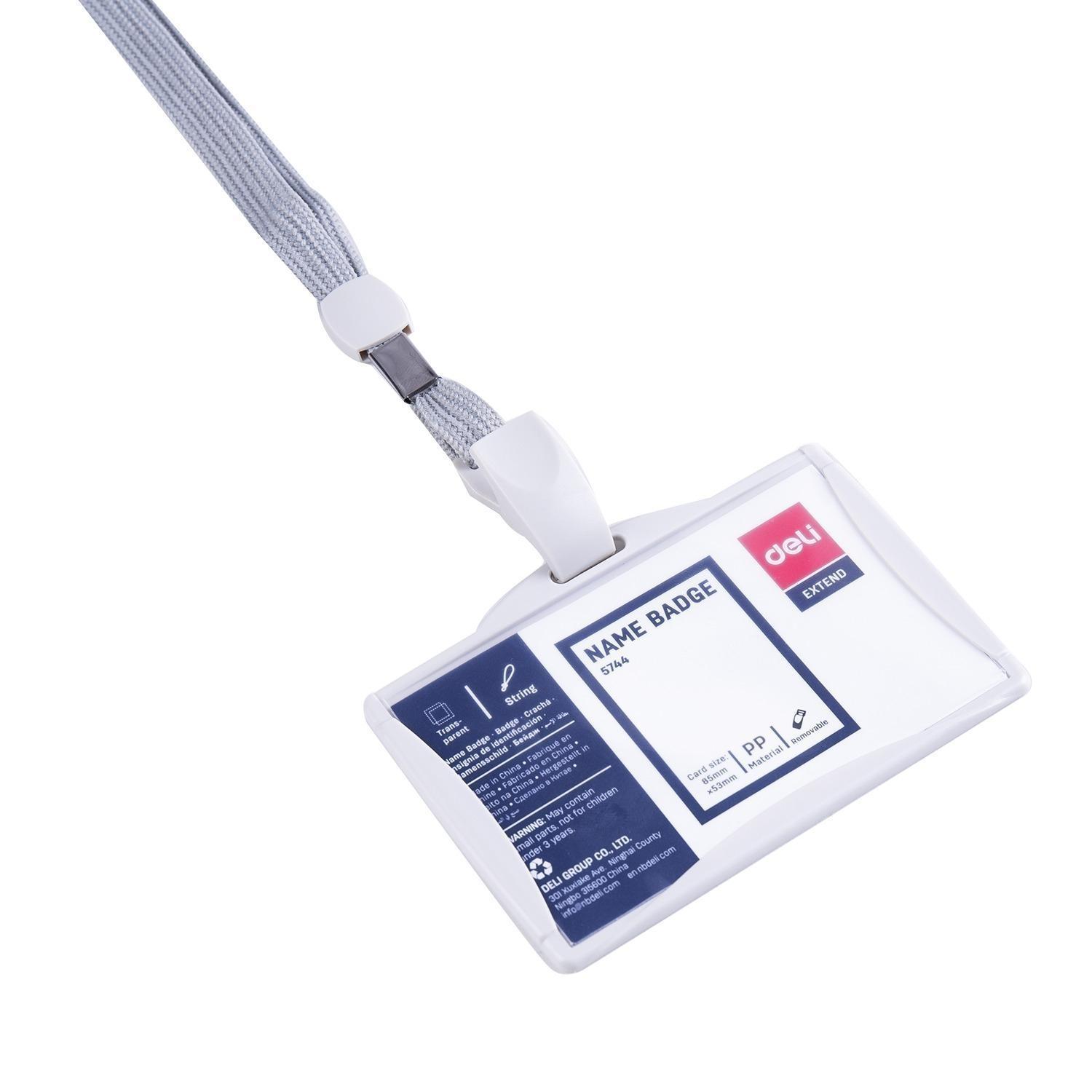 DELI IDENTIFICADOR 85X53MM P30 PP RÍGIDO VERTICAL CORDÓN