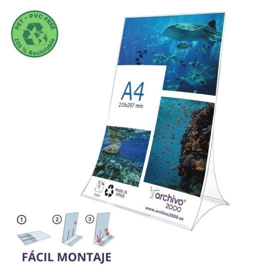ARCHIVO EXPOSITOR FLEXIBLE A-4 FORMA L VERTICAL