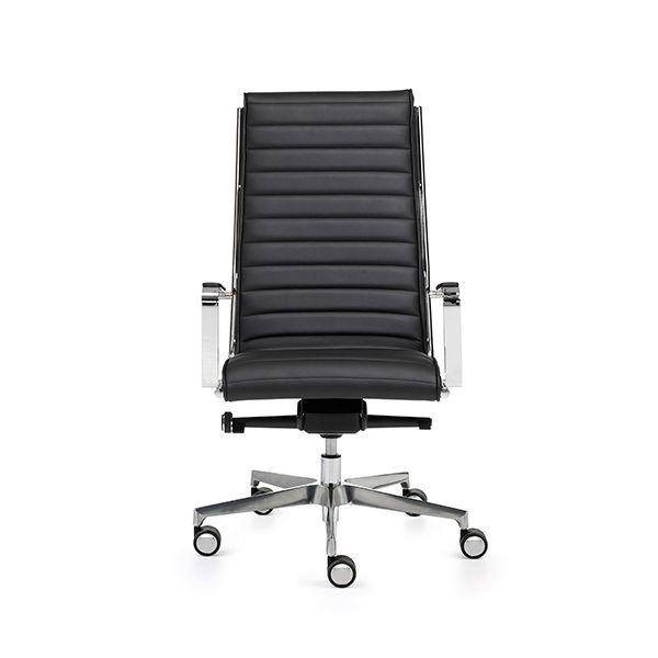 DILEOFFICE SILLÓN DALMA-TRINITY GIRATORIO MECANISMO BASCULANTE AVANZADO RA CON BRAZOS POLIPIEL