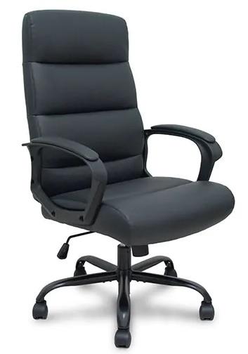 PYQ SILLON DE DIRECCION FOROL SIMILPIEL NEGRO BASE METALICA NEGRA