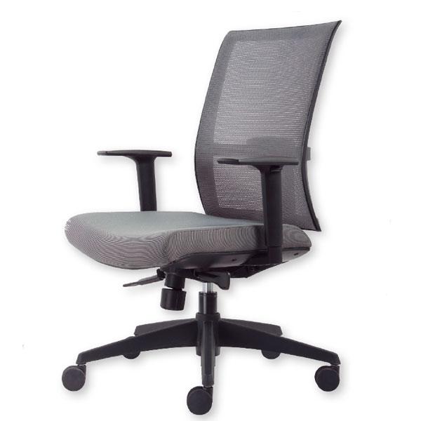 VINCOLO SILLA DE OFICINA TYLER-VERONA CON BRAZOS REGULABLES EN ALTURA RESPALDO EN MALLA Y ASIENTO TAPIZADO 1 MECANISMO SYNCRO NE