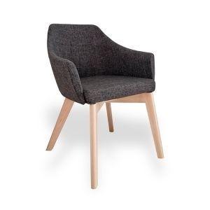 VINCOLO SILLA CONFIDENTE KAIRA PATAS DE MADERA NEGRO
