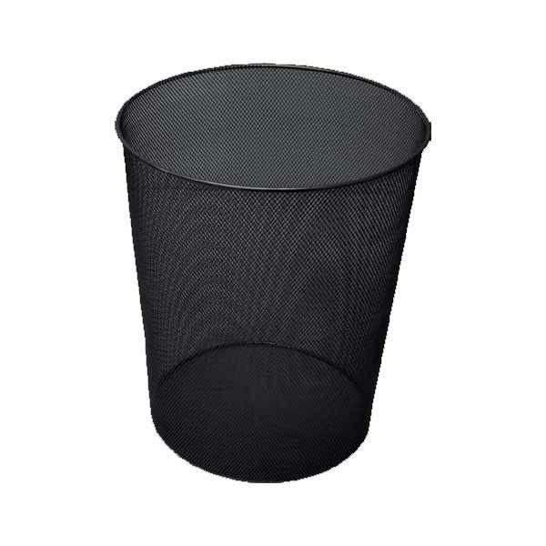 PAPELERA METÁLICA DE REJILLA 21X27,5CM 12 LITROS NEGRA