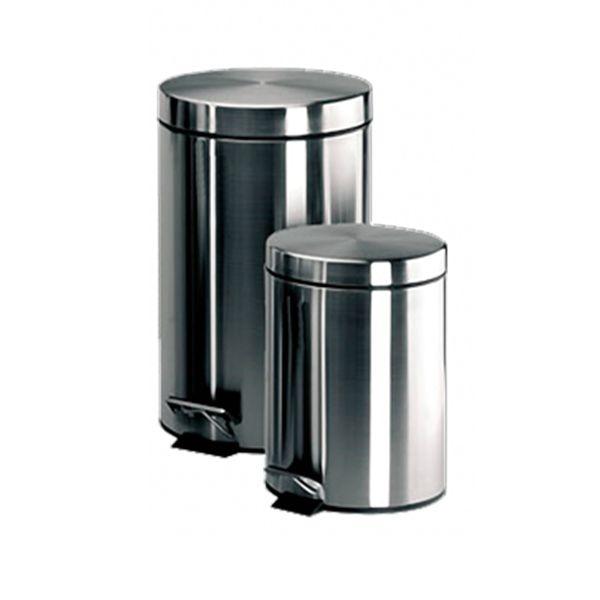 PAPELERA CON PEDAL BIN 5L. 28 X   20,5 CM ACERO INOXIDABLE