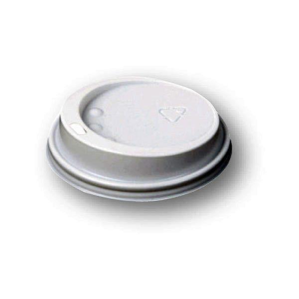 TAPAS BLANCAS COMPOSTABLES PARA VASO P/100
